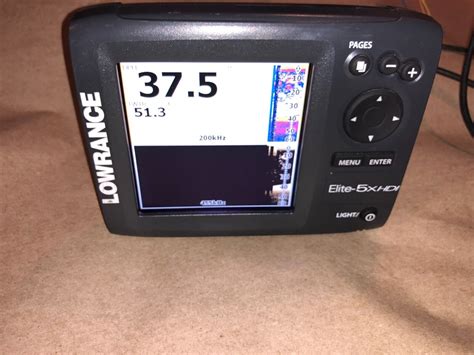 Mint Lowrance Elite X Hdi Fishfinder Sonar Depth Finder Display A