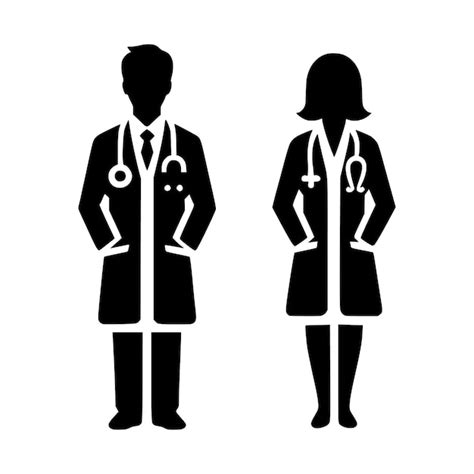 Premium Vector Doctors Silhouette Vector