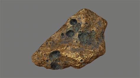 Asteroid Set (gold) - 3D Model by icekazim