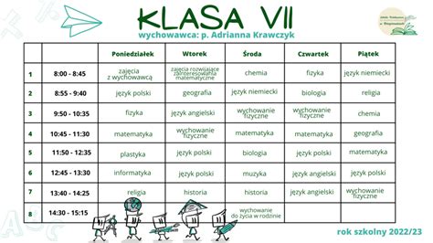Sp Brz Czowice Plan Lekcji Na Rok Szkolny