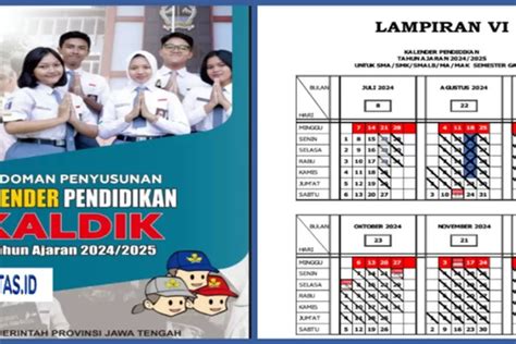 Kalender Pendidikan Tahun Pelajaran Provinsi Jawa Tengah