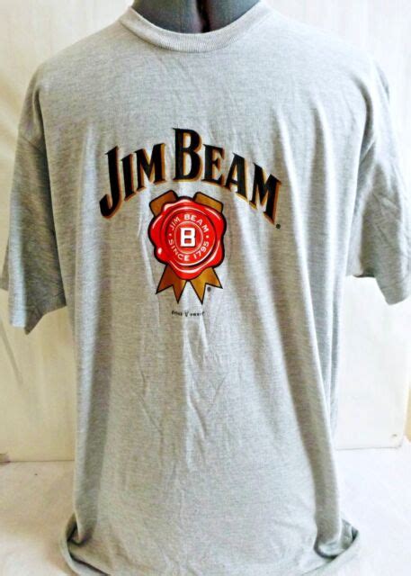 Jim Beam Whiskey Mens T Shirt Size Large Jim Beam Logo Shirt Ebay