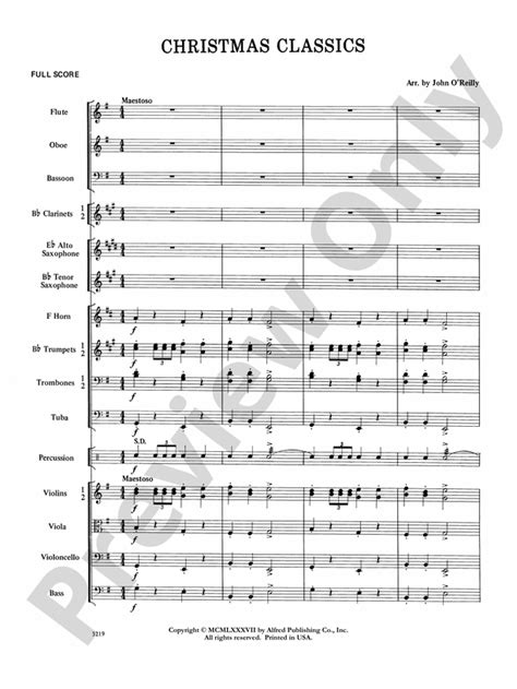 Christmas Classics Full Orchestra Conductor Score And Parts Digital