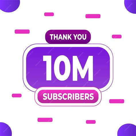 Premium Vector Thank You 10m Subscribers Or Followers Web Social