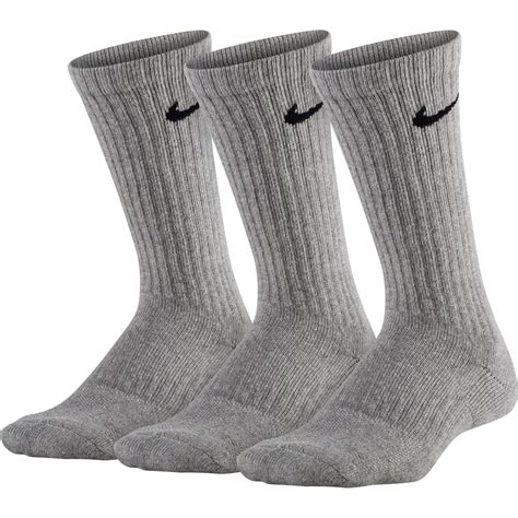 Nike Performance Cushioned Crew Socks 3 Pairs Dark Grey Heather