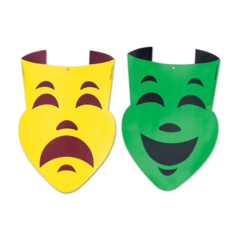 Foil Comedy And Tragedy Faces Case Of 24 Comedy Tragedy Comedy