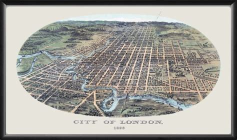 London Ontario Canada 1896 | Vintage City Maps