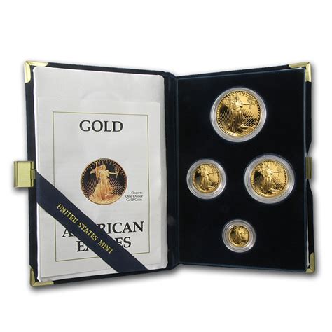 Buy 1990 4 Coin Proof American Gold Eagle Set Wbox And Coa Apmex