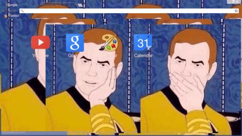 Sarcastically Surprised Kirk Meme Chrome Theme Themebeta