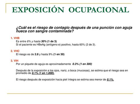 Ppt ExposiciÓn Ocupacional A Infecciones Powerpoint Presentation