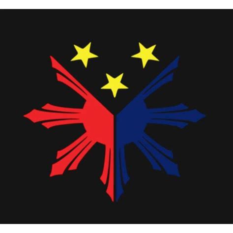 3-color Philippine Flag, sun and stars logo Decal Sticker C.O.D ...