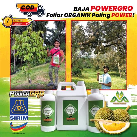 PowerGro Microb PG 4 Litre Baja Foliar Semburan 100 Organik Utk