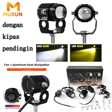 Jual Lampu Akelar Tembak Plus Kipas Sorot Motor Led Laser D