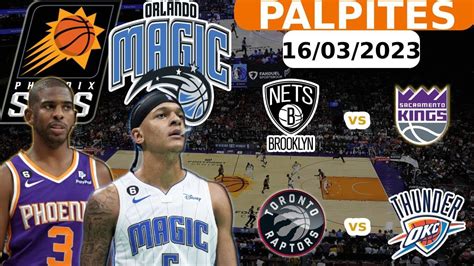 APOSTAS E PALPITES DE NBA PARA HOJE 16 03 PHOENIX SUNS VS ORL MAGIC