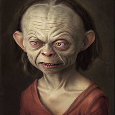 prompthunt Greta thunberg as gollum Sméagol lord of the rings highly