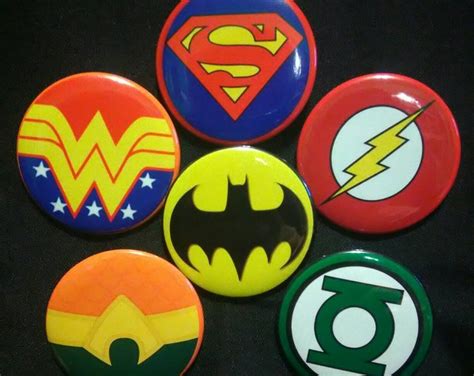 DC: Justice League founders Logo Set single Purchase or Set of 6 ...