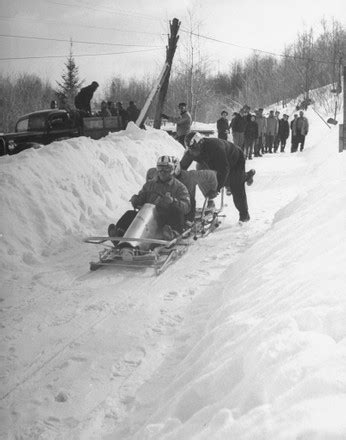 Sports Bobsledding Lake Placid New York USA Stock Pictures