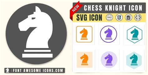 Chess Knight Icon SVG Code — Download Path / HTML