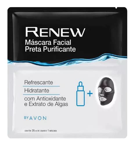 M Scara Facial Preta Purificante Renew Avon Parcelamento Sem Juros