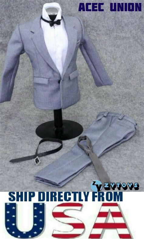 Scale GRAY Color Suit Clothes Set For Hot Toys Ganghood Male Figure USA EBay