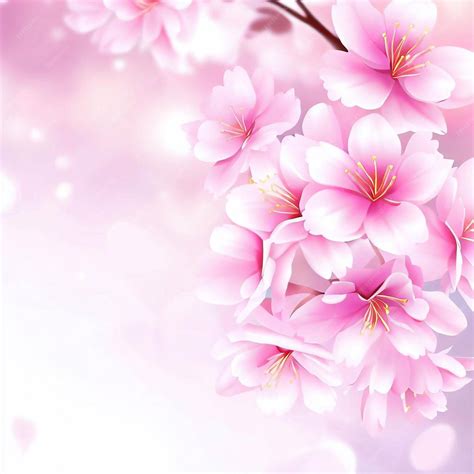 Premium AI Image | Pink cherry blossom background