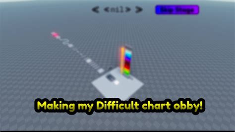 Creating My Dream Roblox Difficulty Chart Obby Roblox Studio Youtube