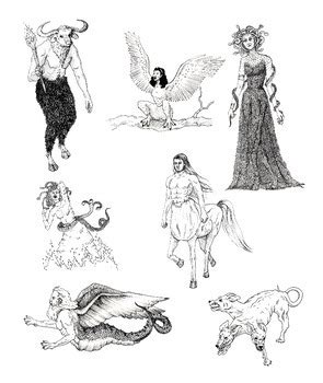 Mythological Creatures & Characters by Evelyn Art | TPT 