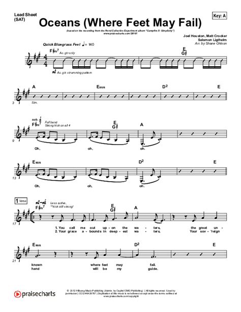 Oceans (Where Feet May Fail) Sheet Music PDF (Rend Collective ...