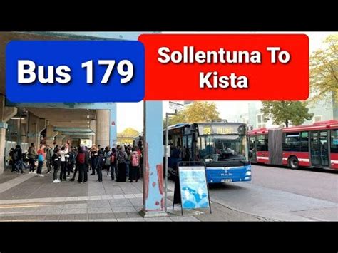 Sweden Stockholm Bus 179 Ride From Sollentuna To Kista Centrum Buss