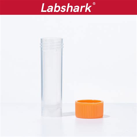 Non Sterile Ml External Thread Cryo Tubes Orange Screw Cap Cryotube