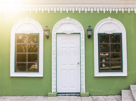 Modern White Doors And Windows Stock Image Image Of Concept Front