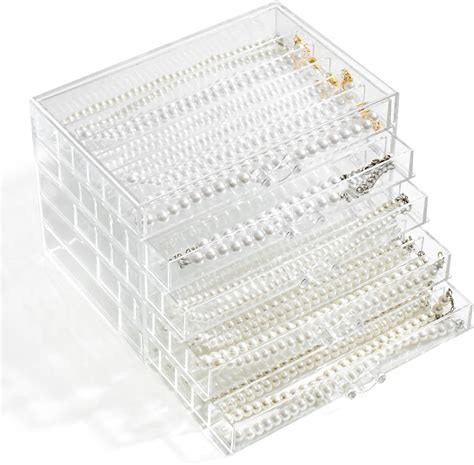 Amazon Spakown Necklace Holder Organizer Box Clear Jewelry Box