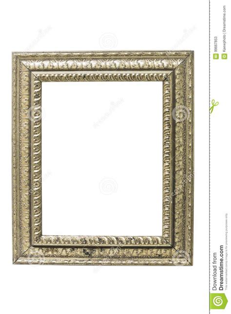 Moldura Para Retrato Velha Em Um Fundo Branco Imagem De Stock Imagem