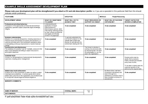 Personal Development Plan Examples Pdf at Eric Powers blog