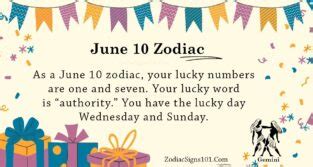 June 10 Zodiac is Gemini, Birthdays and Horoscope - ZodiacSigns101