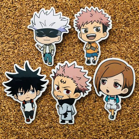 Jujutsu Kaisen Stickers Jujutsu Kaisen Yuji Gojo Kugisaki Etsy