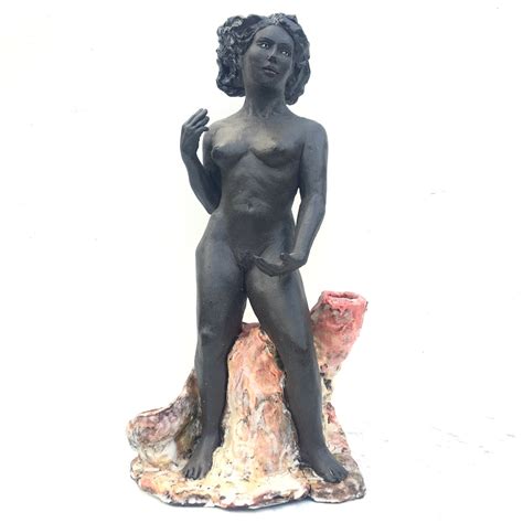 Oracle Ceramic Figurine Standing Nude Figure Sculpture Etsy