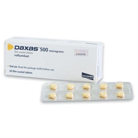 DAXAS Roflumilast 500mcg Film Coated Tablet 1 S Price In The