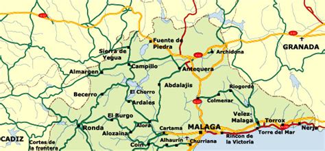 Malaga road map