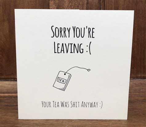 Sorry You Are Leaving Card Job Good Luck Etsy