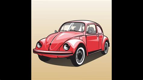 How To Draw A Car Vw Beetle Youtube