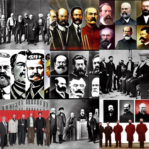 A Phot Of Karl Marx John Brown Vladimir Lenin Stable Diffusion