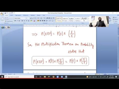 Apr Class Th Maths Probability Multiplication Theorem On