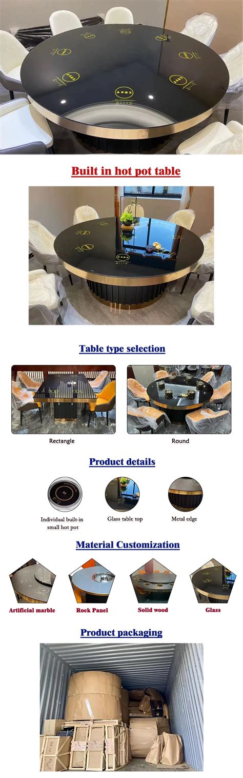 Customization Concealed Installation Mini Hot Pot Cooker Table HPOTT