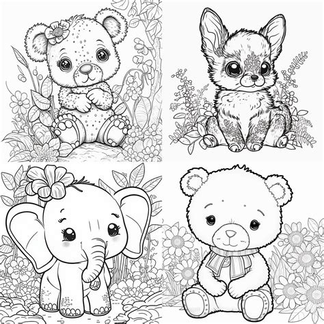 130 Baby Animal Coloring Pages Printable Coloring Book Cute ...