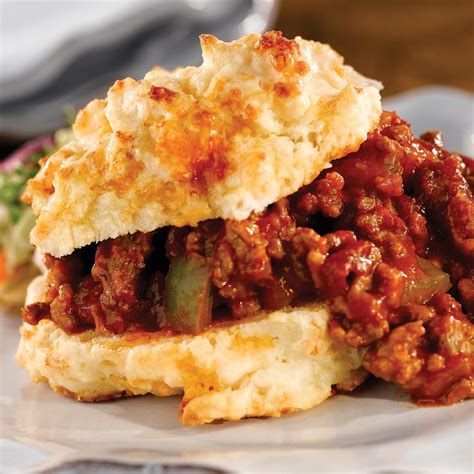 Sloppy Joe On Cheddar Cheese Biscuits From Martha White® Recipe