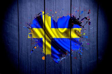 Flag of Sweden in the Shape of Heart on a Dark Background Stock Photo - Image of flag ...