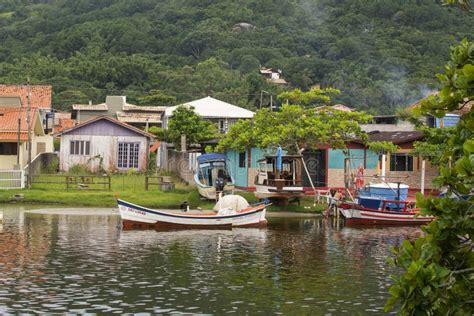 Florianopolis Brazil January Boats On The Canal At Barra