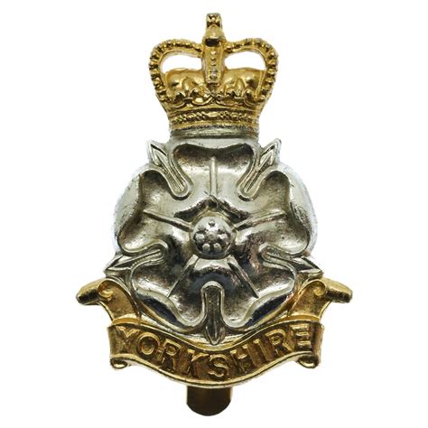 Yorkshire Brigade Anodised Staybrite Cap Badge