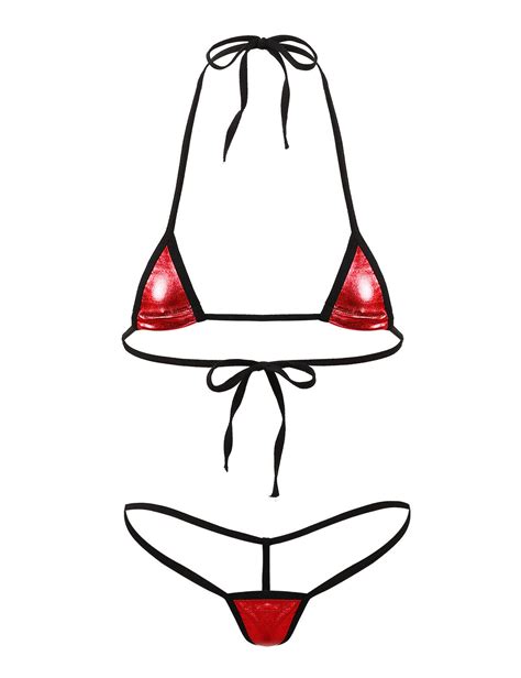 Buy US Women Micro Thongs Bra Mini Bikini Swimwear G String Underwear Lingerie Set Online At